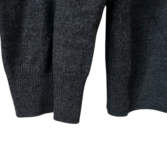 Joseph Abboud Mens Navy Blue 100% Extra‎ Fine Merino Wool V-Neck Sweater XLT - Picture 4 of 7